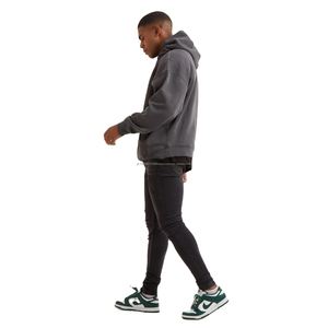 Sudadera con Capucha de Algodón Grueso para Hombre, Estilo Urbano, Hombros Caídos, Talla Grande, Venta al Por Mayor - Product Image 4