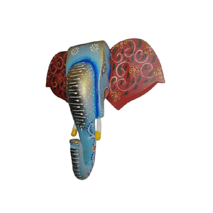 Vente chaude traditionnel décor à la maison métal éléphant visage tenture murale pour amoureux des animaux cadeau décoration de la maison idée - Product Image 1