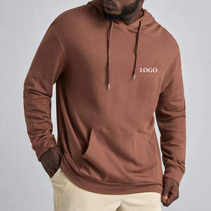 Derniers sweats à capuche surdimensionnés unis et unis pour hommes, collection d'hiver, tenues tendance avec poches kangourou et manches longues - Product Image 1