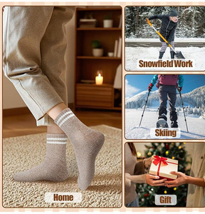 Chaussettes de sport pour hommes de haute qualité, noires, blanches, grises, respirantes, confortables pour l'hiver, séchage rapide, écologiques, dessin animé sur le bas - Product Image 4