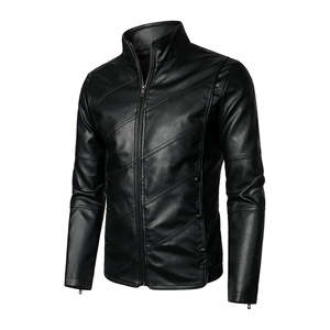 Chaqueta de Cuero de Oveja Genuino para Hombre de Alta Calidad, Chaqueta de Motociclista de Invierno, Moda, Cierre, OEM, ODM, Logotipo Personalizado, Venta al por Mayor de Fábrica - Product Image 2