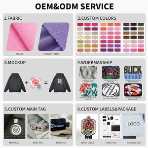 Chaqueta con capucha y cremallera personalizada Unisex al por mayor Vintage lavado ácido estampado desgastado 100% algodón polar invierno cremallera completa personalizable OEM - Product Image 6