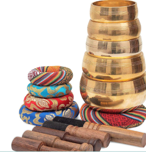 BOL EN BRONZE pour la Méditation et la Thérapie Sonore pour la Santé Spirituelle Bol en Bronze Guérison Tibétaine Chant-Artisanat Artisanal Indien - Product Image 5