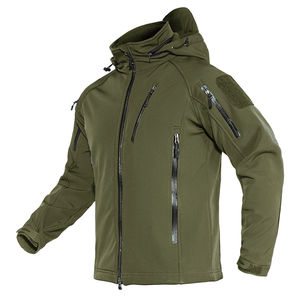 Veste coupe-vent à capuche softshell imperméable, respirante et à séchage rapide pour hommes, vente en gros OEM, idéale pour la pêche - Product Image 5