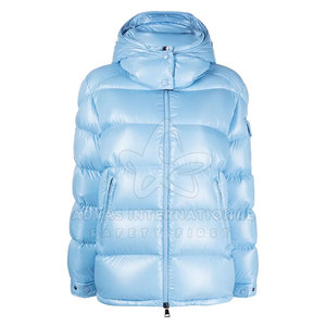 Femmes hiver extérieur épais bulle veste capuche fermeture à glissière respirant Polyester/Nylon doublure tricoté personnalisable haute - Product Image 1