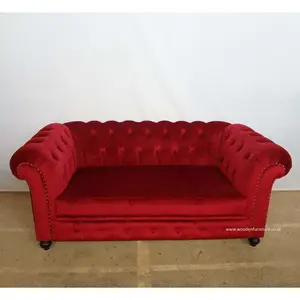 Chesterfield Sofa victorian reproduction home furniture wood living room furniture antique baroque european furniture