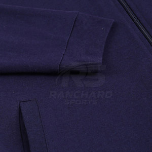 Nouveauté, style actuel, sweat-shirts à fermeture éclair pour hommes, couleur unie, coton, vente en gros de sweat-shirts à fermeture éclair pour hommes - Product Image 6