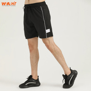 Short en coton décontracté pour hommes le plus vendu High Street respirant taille moyenne conception cordon tricoté solide léger pour - Product Image 4