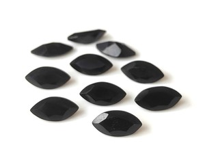 Piedras Preciosas de Espinela Negra Natural Hechas a Mano de Alta Calidad, Corte Marquesa Facetado de 2x4mm-5x10mm con Juego de Color para la Fabricación de Joyas - Product Image 6