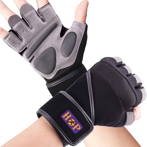 Gants de fitness antidérapants en cuir unisexes Gants de fitness demi-doigt pour l'entraînement de gymnastique Gants d'entraînement pour l'haltérophilie - Product Image 4