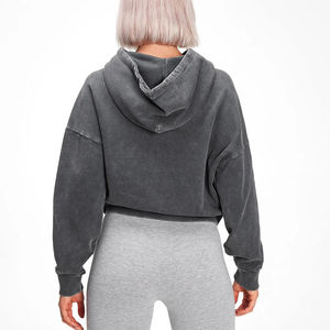 Design OEM Sweats à capuche pour femmes 100% coton Vente en gros Taille personnalisée Respirant Manches longues Poches latérales Vêtements d'hiver Sweats à capuche pour femmes - Product Image 2