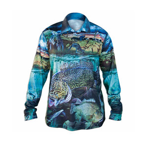 เสื้อตกปลาสำหรับผู้ชายผ้าซับลิเมตยูวีกันความชื้นชุดสวมใส่กลางแจ้งออกแบบได้ตามต้องการ - Product Image 3