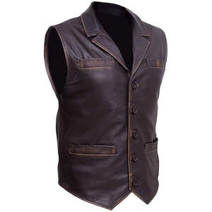 Gilet en cuir respirant de haute qualité 2026 pour hommes, design personnalisé, couleur sur mesure, gilet en cuir de qualité supérieure, anti-plis, OEM - Product Image 1