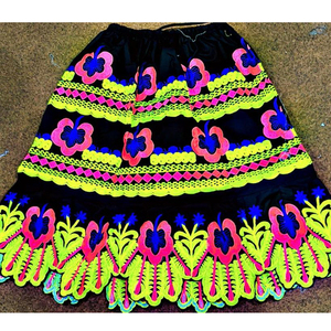 Women's High Quality Polynesian <strong>Tribal</strong> Clothing Flowy High Waist Polyester Dress Embroidered <strong>Skirt</strong> School