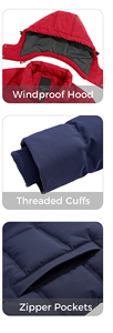 Manteau à capuche d'hiver en nylon pour hommes, chaud et léger, avec logo personnalisé, vestes à capuche en duvet de bulles - Product Image 4