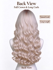Perruque Light Mi Gold <span class=keywords><strong>Barbie</strong></span> Curl en cheveux humains de qualité supérieure, ondulations rebondissantes, Lace Front, couronne haute, ligne de cheveux naturelle pour usage quotidien - Product Image 5