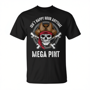 Camiseta sarcástica con la frase: Mega Pint Isn't Happy Hour Anytime - Product Image 2