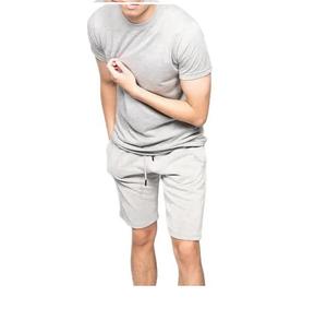 Quality Wholesale Summer Breathable Street Style Solid T-shirt Short <b>Set</b> for Men Customized Polyester/Cotton 240GSM <b>Knitted</b> - Product Image 6