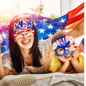 USA Independence Day Photo Booth Props-Patriotic <b>Paper</b> Sunglasses for <b>Party</b> <b>Decorations</b> - Product Image 4