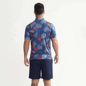Logo brodé personnalisé hommes chemise de golf élégant partout impression par sublimation Streetwear polos athlétiques - Product Image 3