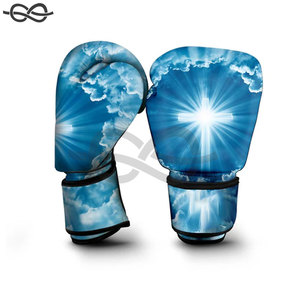Deportes profesionales Entrenamiento impreso Boxeo de alta calidad Guantes de boxeo de cuero Pu profesional Cuero de vaca - Product Image 2