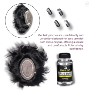 100% tupé de pelo liso Remy indio humano para hombres buena densidad Mirage Base postizo PU técnica disponible a precio al por mayor - Product Image 5