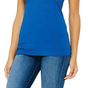 Camiseta de mujer con cuello en V hecha a medida de alta calidad con diseño personalizado y logotipo personalizado estampado ropa de verano camiseta de mujer - Product Image 5