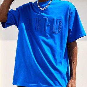 Fabricant d'usine Design de logo personnalisé à la mode T-shirts 100% pur coton T-shirts à manches courtes en relief 3D pour hommes - Product Image 3