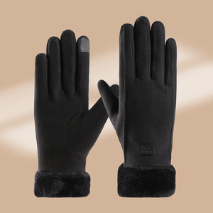 Guantes gruesos de felpa de invierno para mujer, guantes cálidos de gamuza a la moda para exteriores, guantes de conducción con pantalla táctil para mujer, mitones deportivos para ciclismo - Product Image 6