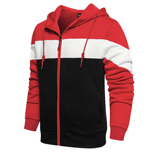 Sudadera con capucha de algodón grueso para hombre, prenda deportiva masculina de invierno, personalizada, con cremallera, color negro - Product Image 1
