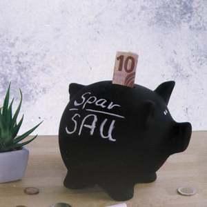 Hucha de pizarra con tiza para escribir, producto para ahorrar dinero - Product Image 2