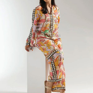 Ensemble Salwar Kameez pakistanais de luxe, léger, 2 pièces, élégant, en organza pakistanais, sur mesure - Product Image 5