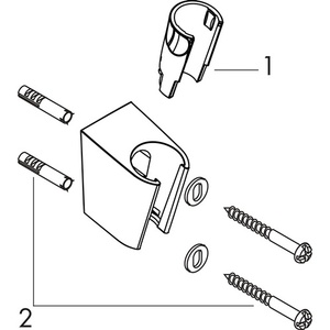 Hansgrohe HG Porter Chrome Shower Holder for <b>Hose</b> with Conical Nut - Product Image 3