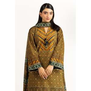 ชุดลำลองผู้หญิง 3 ชิ้น ลายพิมพ์ดอกไม้ สีน้ำตาลทอง - Product Image 2