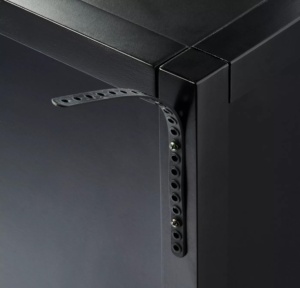 ขาตั้งทีวีประตูไม้โอ๊คแท้สีดำ100% ได้รับการออกแบบอย่างดีที่สุดสำหรับทีวีทีวีที่มีบอร์ดด้านข้างใหม่ขนาด60นิ้วสำหรับสตูดิโอรับประทานอาหาร - Product Image 5