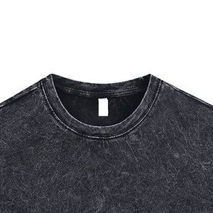Camisetas de lavado ácido personalizadas con servicio de OEM, camisetas de lavado ácido ligeras al por mayor para hombre a la venta - Product Image 3