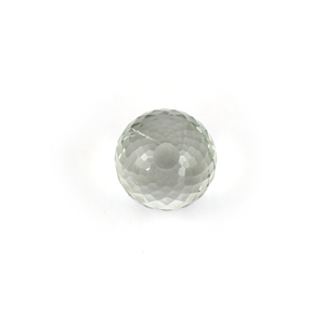 Pierre de Presolite 100% Naturelle et Authentique, en forme de boule, à facettes, demi-percée, 10MM, blanche, pierre libre pour la fabrication de bijoux DIY, de qualité tierce - Product Image 2