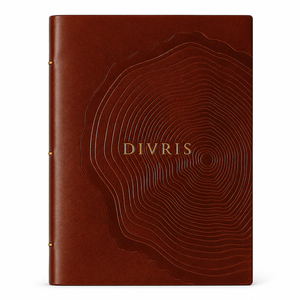 DIVRIS - Couverture de menu de restaurant personnalisée de luxe - Porte-menu en cuir PU imperméable avec pages remplaçables - Product Image 1