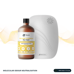 Neutralizzatore di Odori a Vapore Secco Formula Gialla: per Tubi di Scarico, Fognature, Odori di Urina e Fecali - Bottiglia da 1L - Pronto all'Uso - Product Image 1