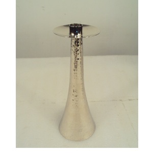 <b>Small</b> Size Hammered Finished Aluminium Pillar <b>Candle</b> Holder for Home Living Room Table Top Decoration Use - Product Image 2