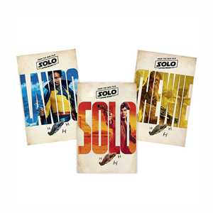 Solo una Historia de Star Wars: Set de 3 Pósters de Arte Moderno Art Deco con Marco Negro, Arte de Pared de Anime para Cumpleaños - Product Image 1