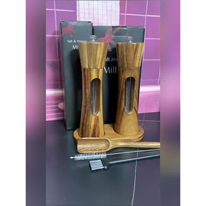 Molinillo de Pimienta de Madera con Alimentación USB Faridabio, 1 Unidad/2 Paquetes, Molinillo de Sal y Pimienta para el Hogar, Empacado en Caja - Product Image 2