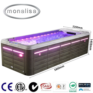 Monalisa ngoài trời vô tận Acrylic sợi thủy tinh hồ bơi trên mặt đất bơi Spa 6m Mini sân sau container hồ bơi - Product Image 2