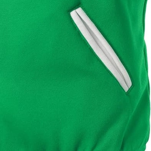 <b>Men</b> Vibrant Lime Green Varsity <b>Jacket</b> Premium Athletic Letterman with Contrast <b>White</b> Sleeves - Product Image 5