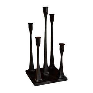 ขายร้อนตกแต่งบ้านโกลเด้นที่ขายดีที่สุดเชิงเทียนอลูมิเนียมที่มีทองโลหะฐานสำหรับตกแต่งบ้าน - Product Image 6