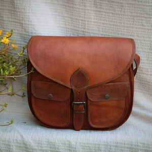 กระเป๋าหนังสะพายข้างขนาดเล็ก13นิ้ว, กระเป๋าใส่แล็ปท็อปของขวัญสำหรับสุภาพสตรีทำด้วยมือ - Product Image 1