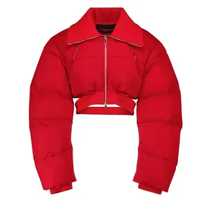 Chaqueta Acolchada Brillante para Mujer al por Mayor - Azul Bebé, Invierno, Logotipo Personalizado con Ajustable - Product Image 6