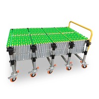 Vente de gravité pour les systèmes vivants de plancher grand conteneur résistant déchargeant les accessoires en plastique en acier de rouleau de convoyeur