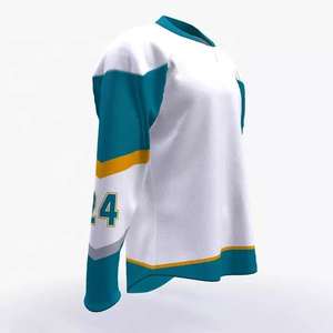 Vente en gros Nouveau logo personnalisé Maillot de hockey sur glace en maille de polyester de haute qualité Maillot de hockey sur glace pour jeunes adultes Vêtements d'équipe 2025 - Product Image 2