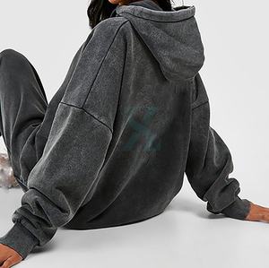 Chándal de lavado ácido para mujer, ropa informal ligera transpirable con estampado de logotipo personalizado, chándal Vintage - Product Image 4